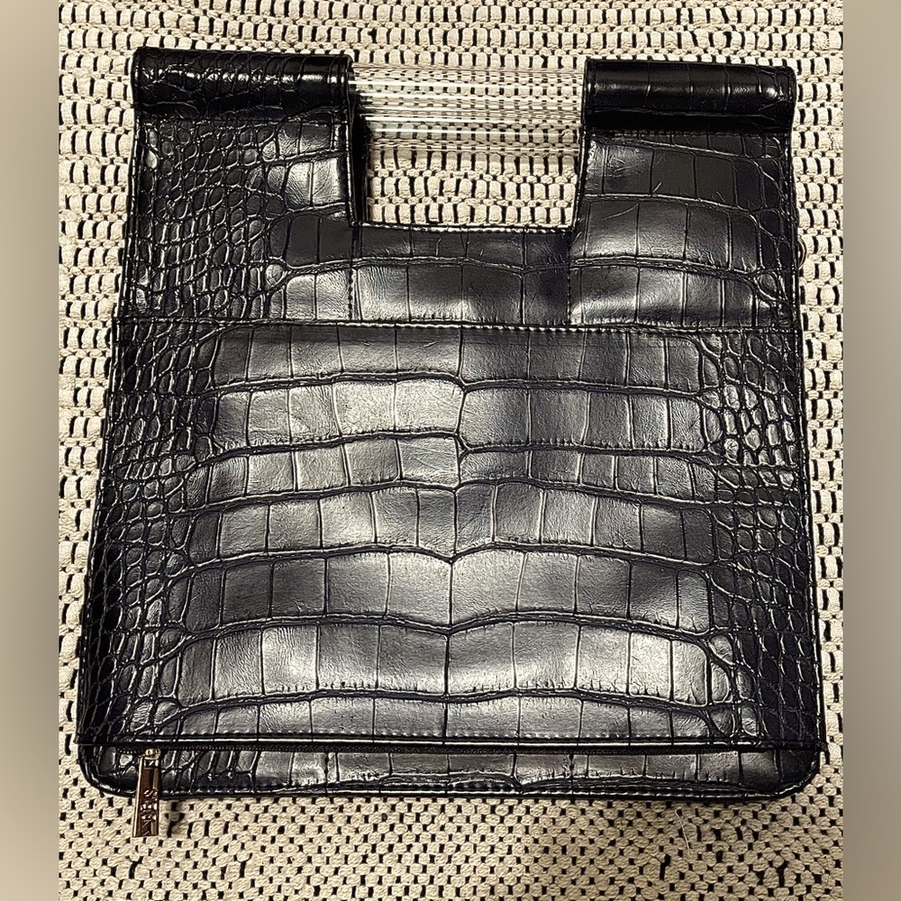 Beis Croc Embossed Handbag